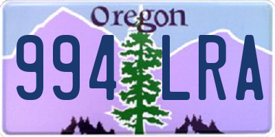 OR license plate 994LRA