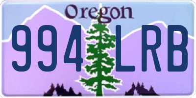 OR license plate 994LRB