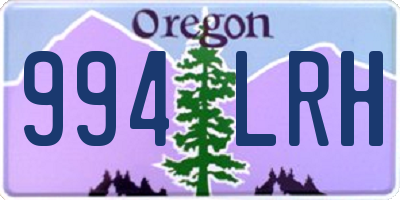 OR license plate 994LRH
