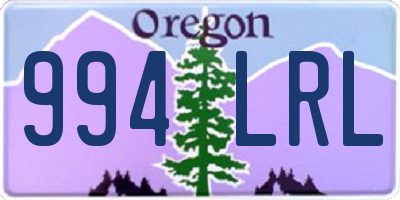 OR license plate 994LRL