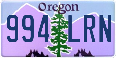 OR license plate 994LRN