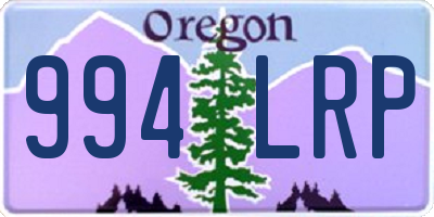 OR license plate 994LRP