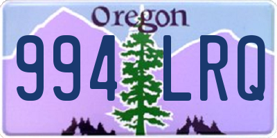 OR license plate 994LRQ