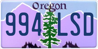 OR license plate 994LSD