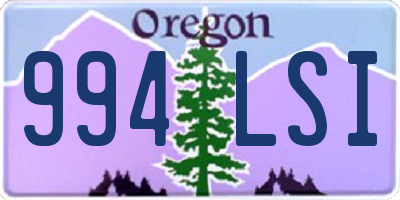 OR license plate 994LSI