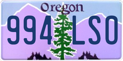 OR license plate 994LSO