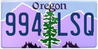 OR license plate 994LSQ