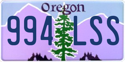 OR license plate 994LSS