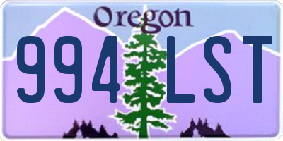 OR license plate 994LST