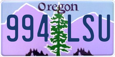 OR license plate 994LSU