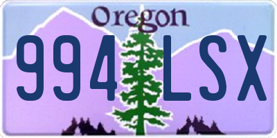 OR license plate 994LSX