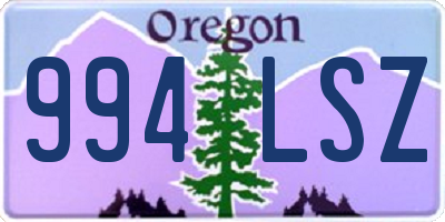 OR license plate 994LSZ