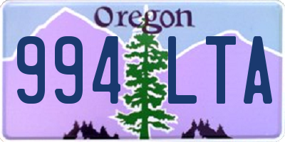 OR license plate 994LTA