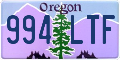 OR license plate 994LTF