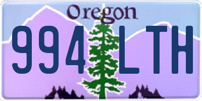 OR license plate 994LTH