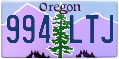 OR license plate 994LTJ