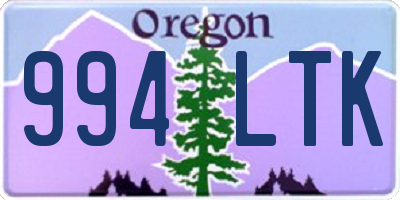 OR license plate 994LTK