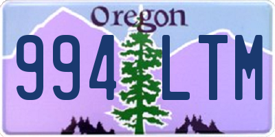 OR license plate 994LTM