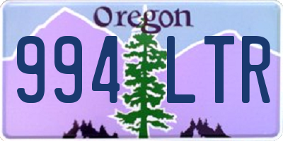 OR license plate 994LTR