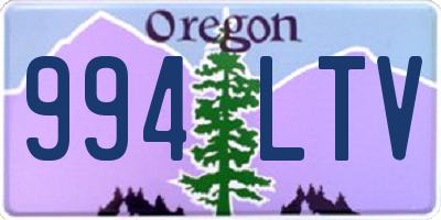 OR license plate 994LTV