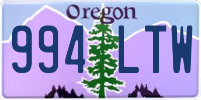 OR license plate 994LTW