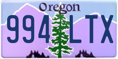 OR license plate 994LTX