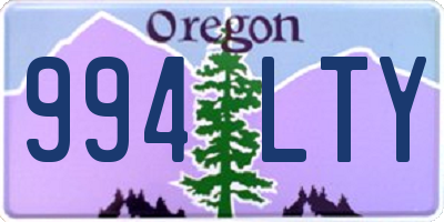 OR license plate 994LTY