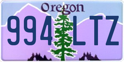 OR license plate 994LTZ