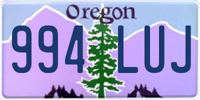 OR license plate 994LUJ