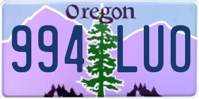 OR license plate 994LUO