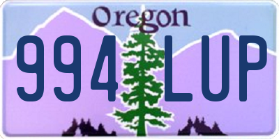 OR license plate 994LUP