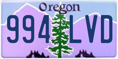 OR license plate 994LVD