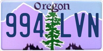 OR license plate 994LVN