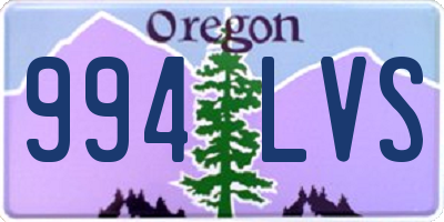 OR license plate 994LVS