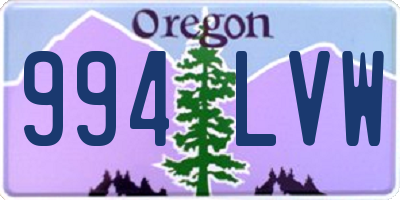 OR license plate 994LVW