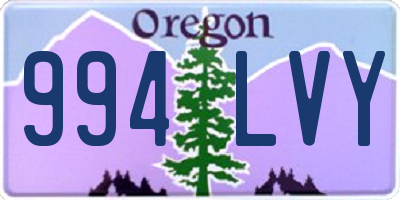 OR license plate 994LVY