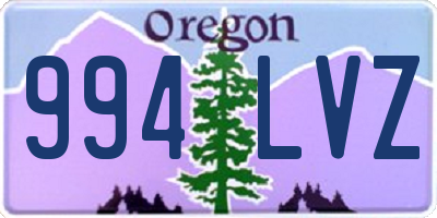 OR license plate 994LVZ