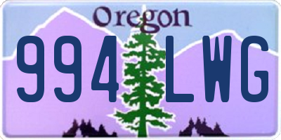 OR license plate 994LWG