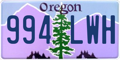 OR license plate 994LWH