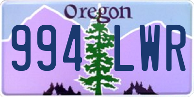 OR license plate 994LWR