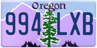 OR license plate 994LXB