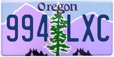 OR license plate 994LXC