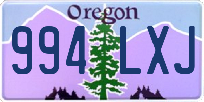 OR license plate 994LXJ