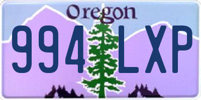 OR license plate 994LXP