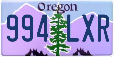 OR license plate 994LXR