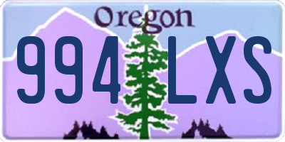 OR license plate 994LXS