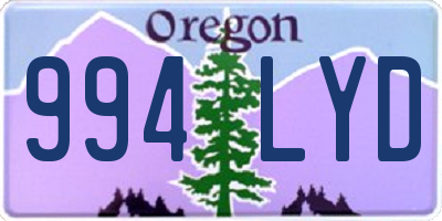 OR license plate 994LYD