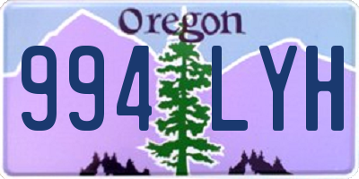 OR license plate 994LYH