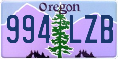 OR license plate 994LZB