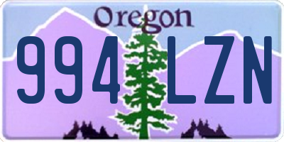 OR license plate 994LZN
